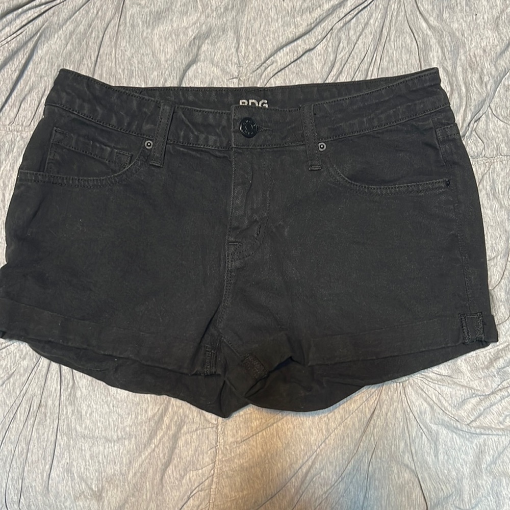 Urban Outfitters UO BDG black denim shorts